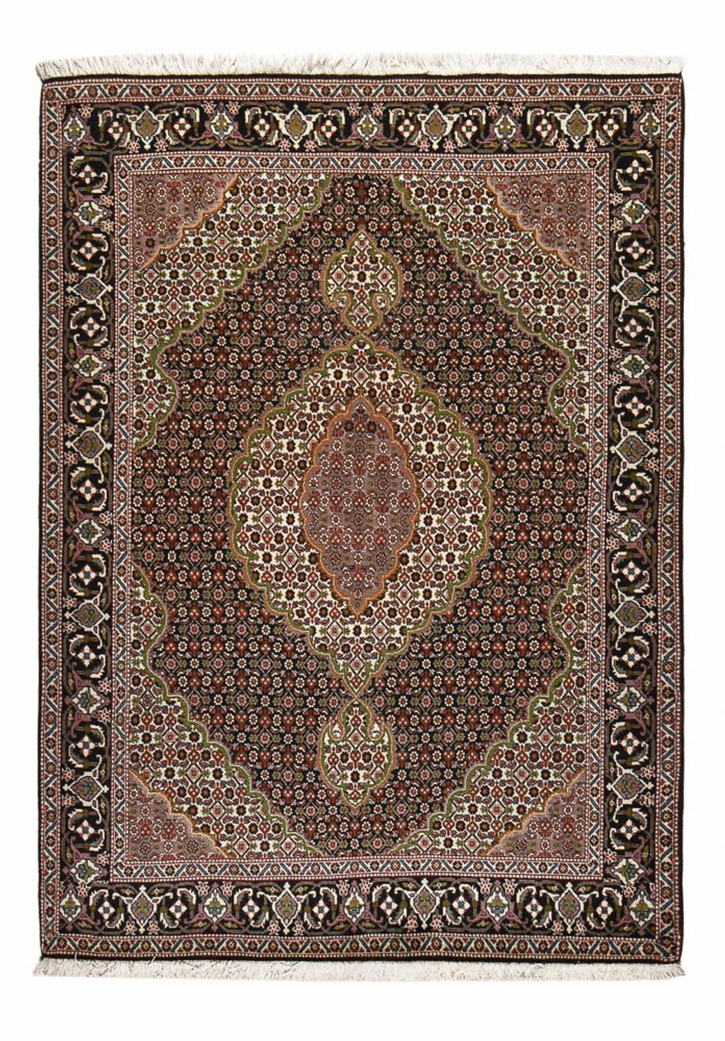 Tappeto Persero - Tabriz - Reale - 203 x 150 cm - marrone scuro