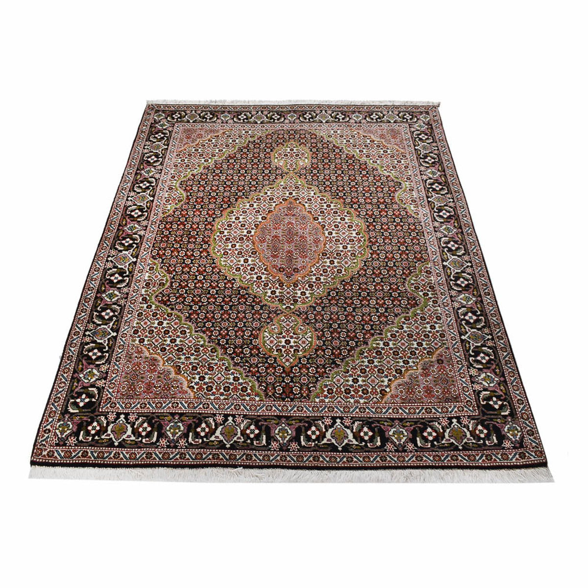 Tappeto Persero - Tabriz - Reale - 203 x 150 cm - marrone scuro