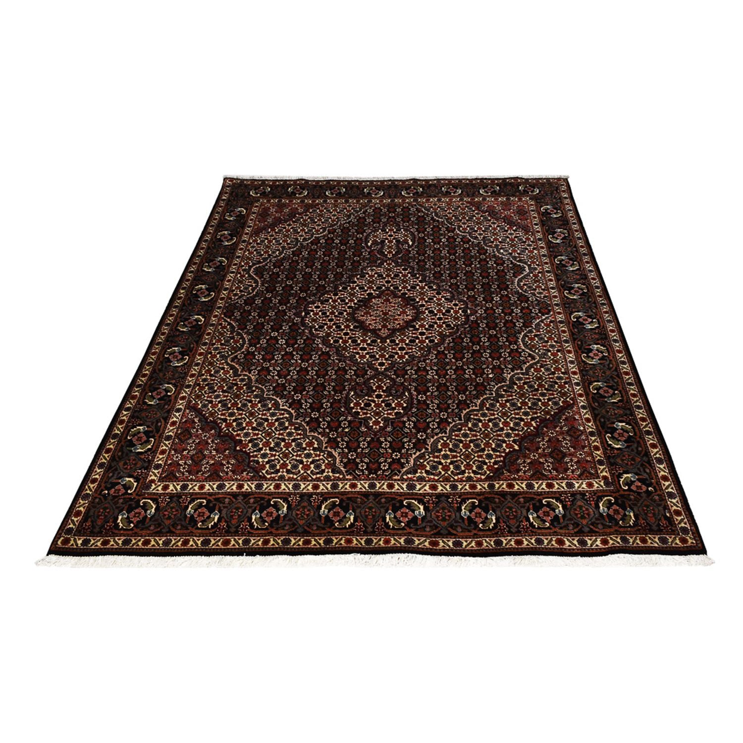 Tappeto Persero - Tabriz - Reale - 200 x 152 cm - marrone scuro