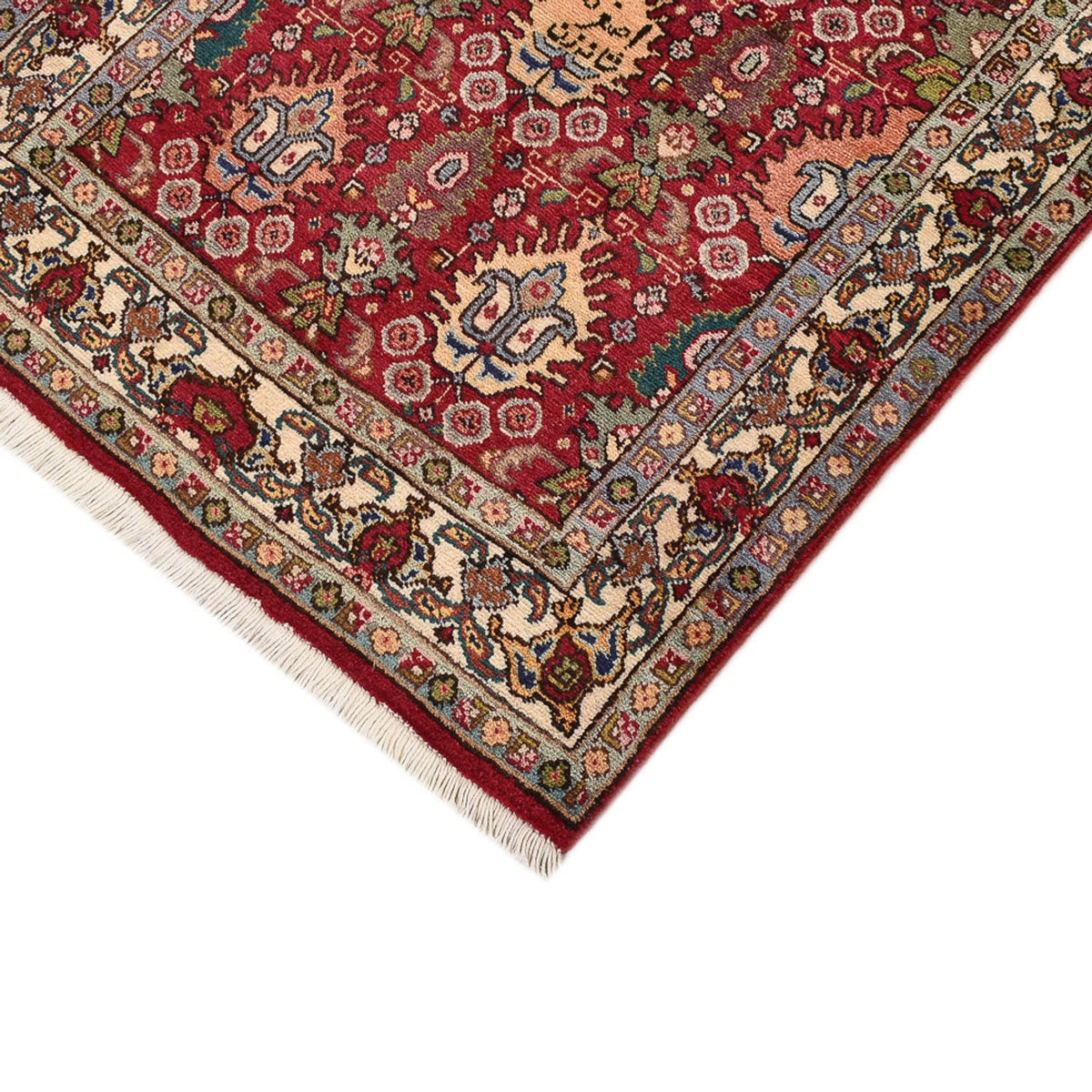 Tappeto corsia Tappeto Persero - Tabriz - Reale - 408 x 80 cm - rosso chiaro