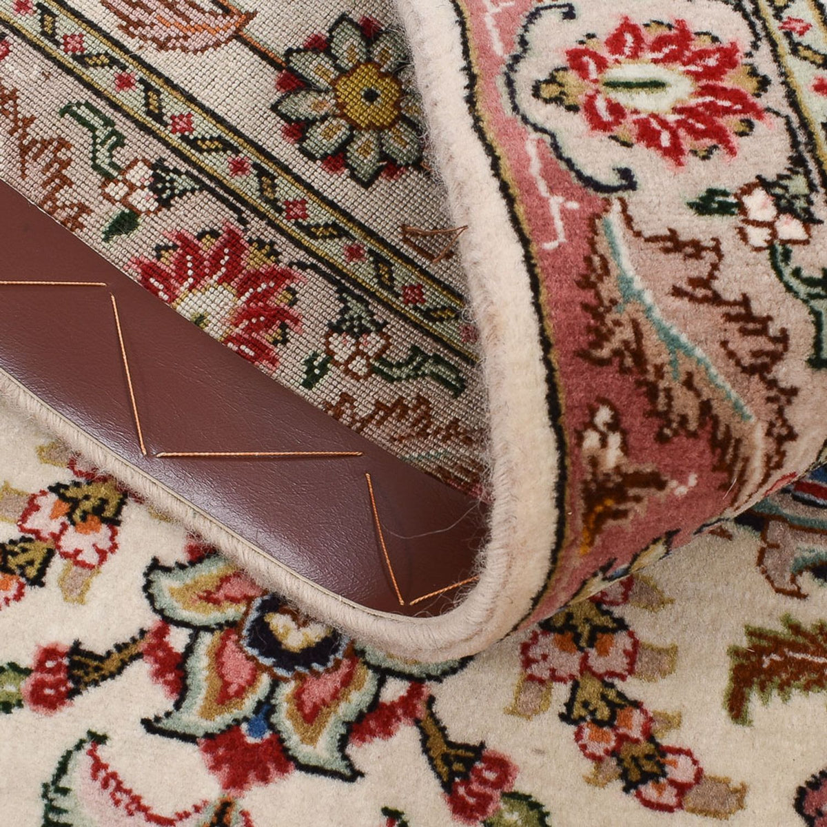 Tappeto corsia Tappeto Persero - Tabriz - Reale - 297 x 69 cm - sabbia