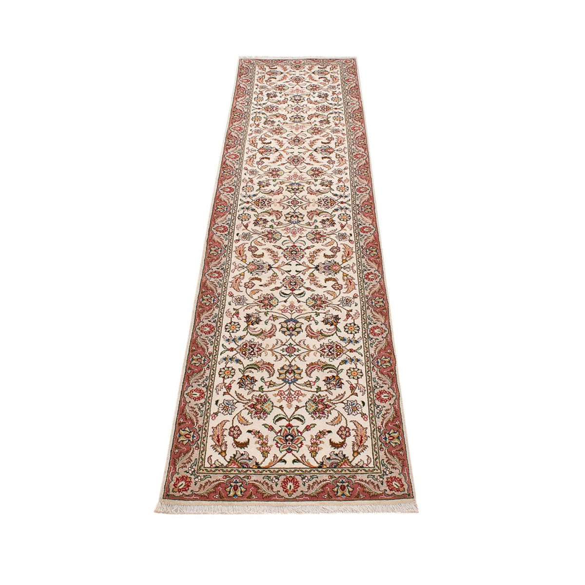 Tappeto corsia Tappeto Persero - Tabriz - Reale - 297 x 69 cm - sabbia