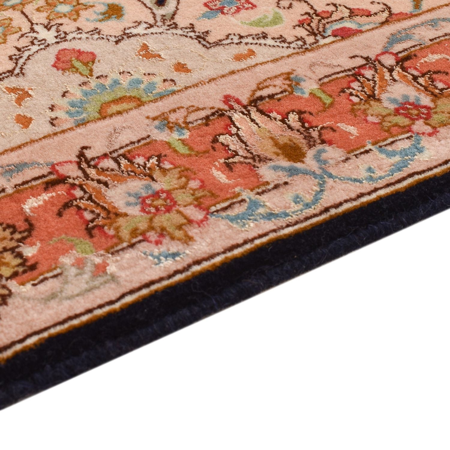 Tappeto corsia Tappeto Persero - Tabriz - Reale - 288 x 69 cm - blu scuro