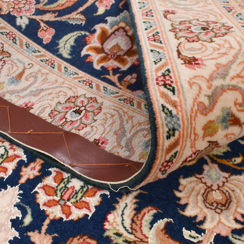Tappeto corsia Tappeto Persero - Tabriz - Reale - 310 x 83 cm - blu scuro