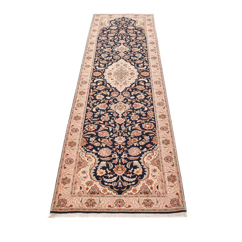 Tappeto corsia Tappeto Persero - Tabriz - Reale - 310 x 83 cm - blu scuro