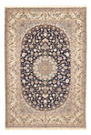 Isfahan Tappeto 203x304cm - Tappeto persiano - Rettangolo / Blu scuro / 203 x 304 cm Rettangolo