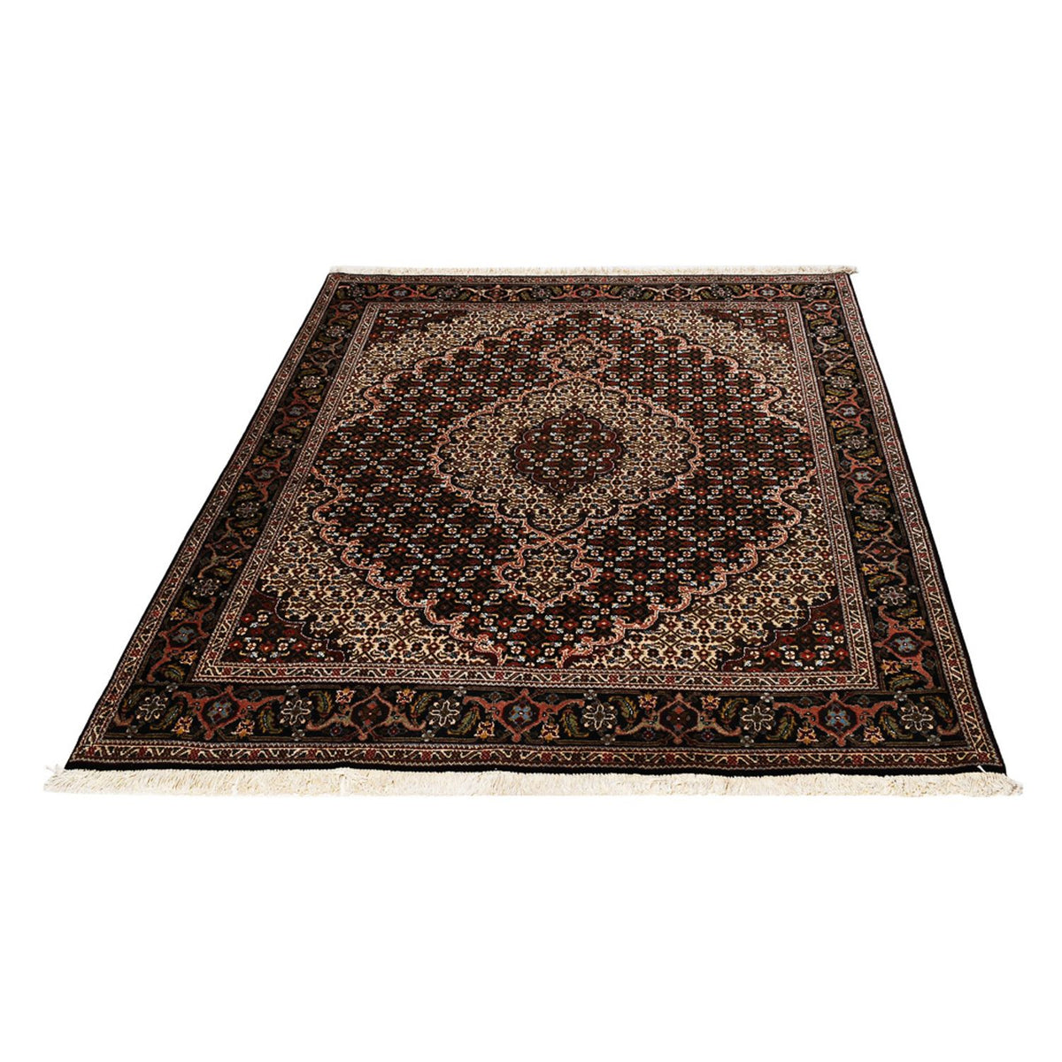 Tappeto Persero - Tabriz - Reale - 200 x 151 cm - marrone scuro