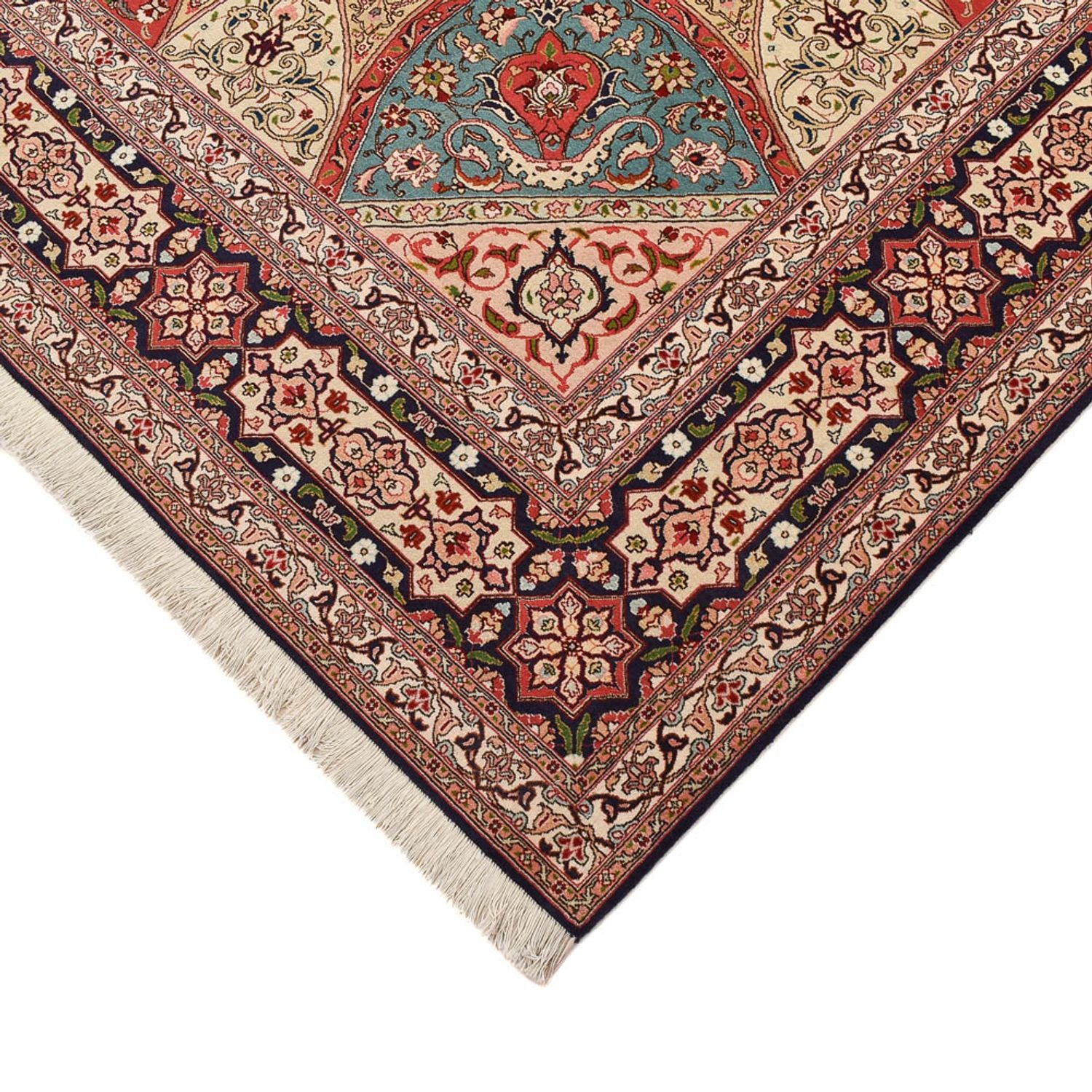 Tappeto Persero - Tabriz - Reale quadrato  - 253 x 251 cm - beige scuro
