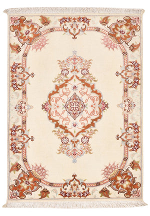 Tappeto Persero - Tabriz - Reale - 90 x 60 cm - crema