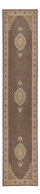 Tappeto corsia Tappeto Persero - Tabriz - Reale - 390 x 82 cm - beige scuro