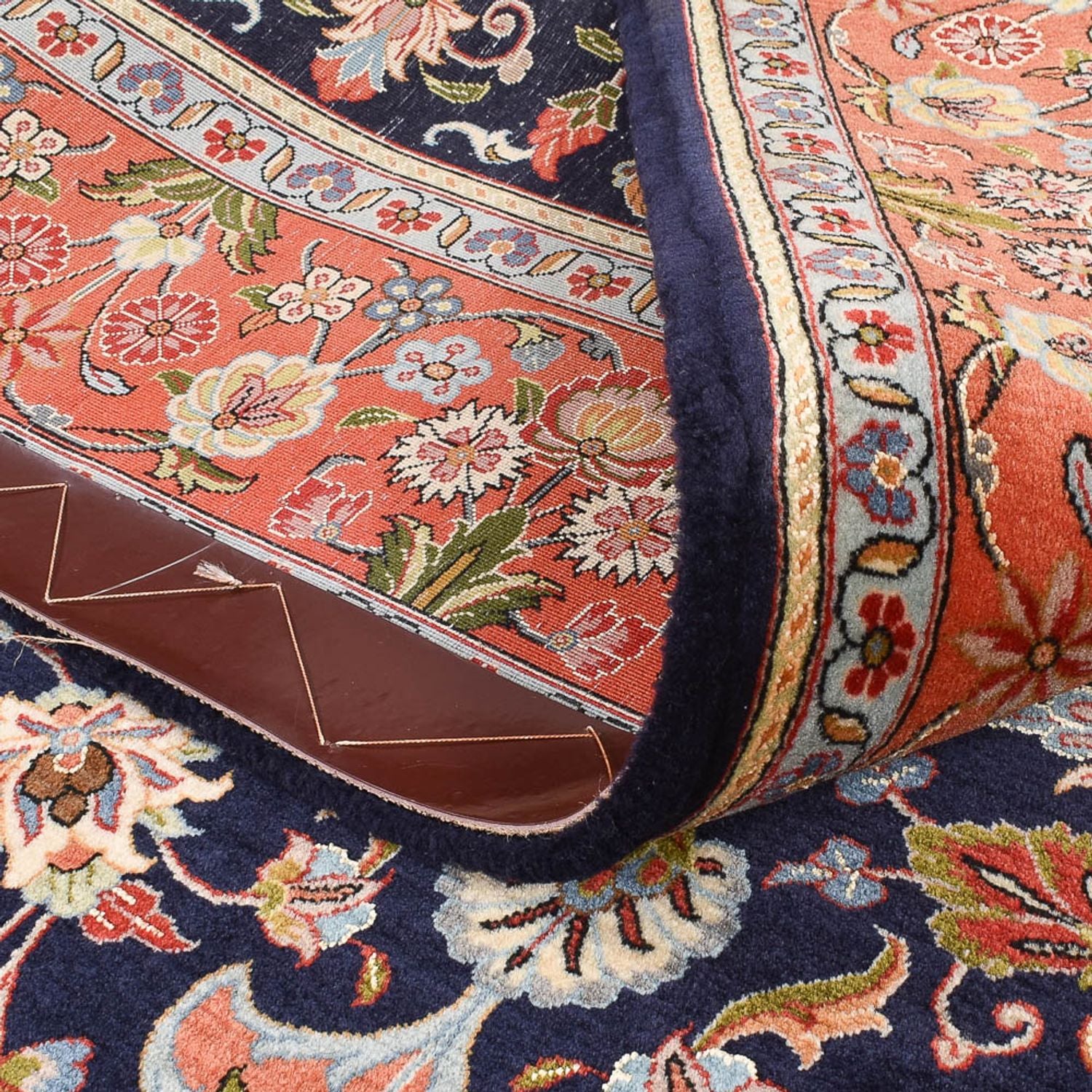 Tappeto Persero - Ghom - Reale - 202 x 141 cm - blu scuro