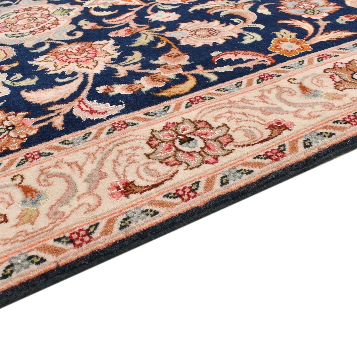 Tappeto corsia Tappeto Persero - Tabriz - Reale - 310 x 82 cm - blu scuro