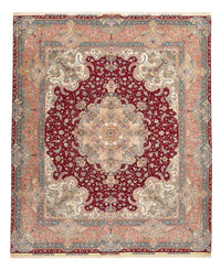 Tappeto Persero - Tabriz - Premio - 304 x 250 cm - rosso
