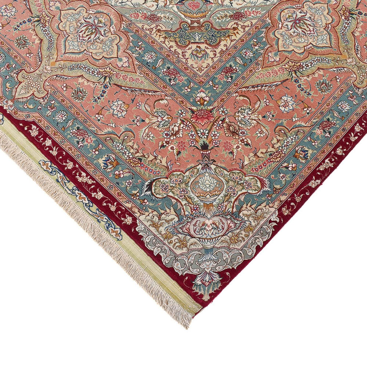 Tappeto Persero - Tabriz - Premio - 304 x 250 cm - rosso