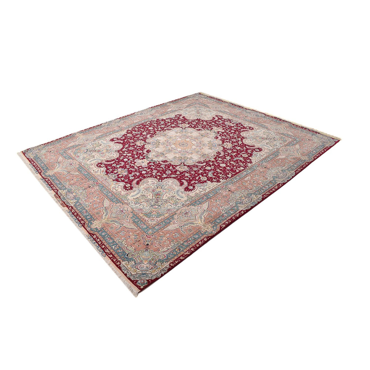 Tappeto Persero - Tabriz - Premio - 304 x 250 cm - rosso