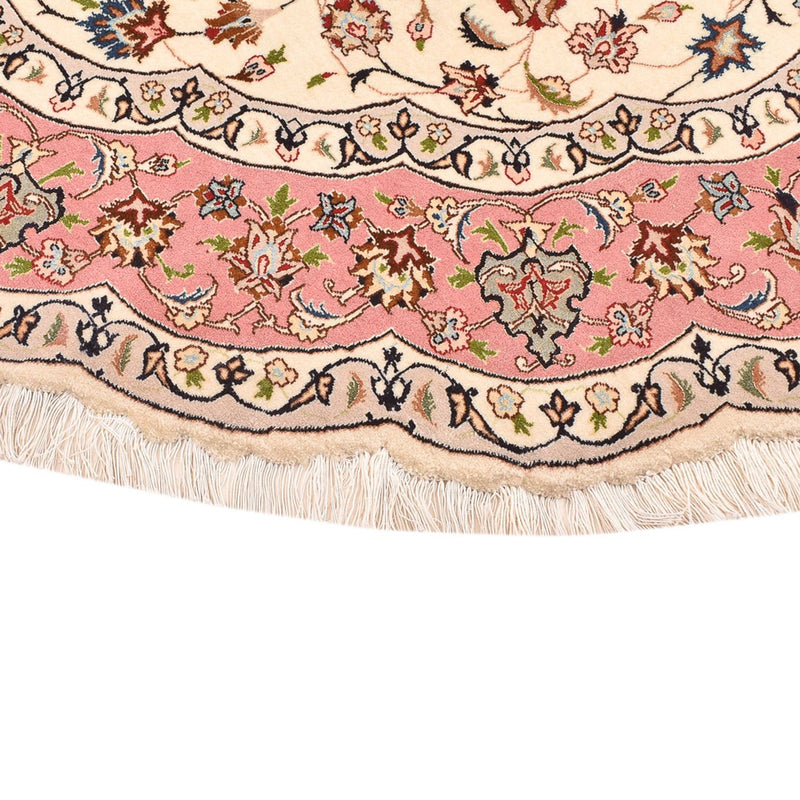 Tappeto Persero - Tabriz - Reale rotondo  - 200 x 200 cm - crema