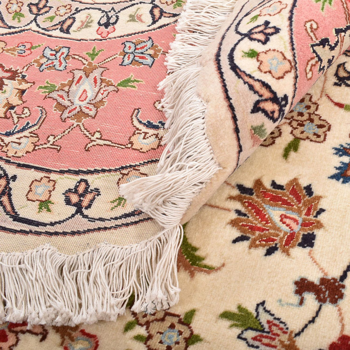 Tappeto Persero - Tabriz - Reale rotondo  - 200 x 200 cm - crema