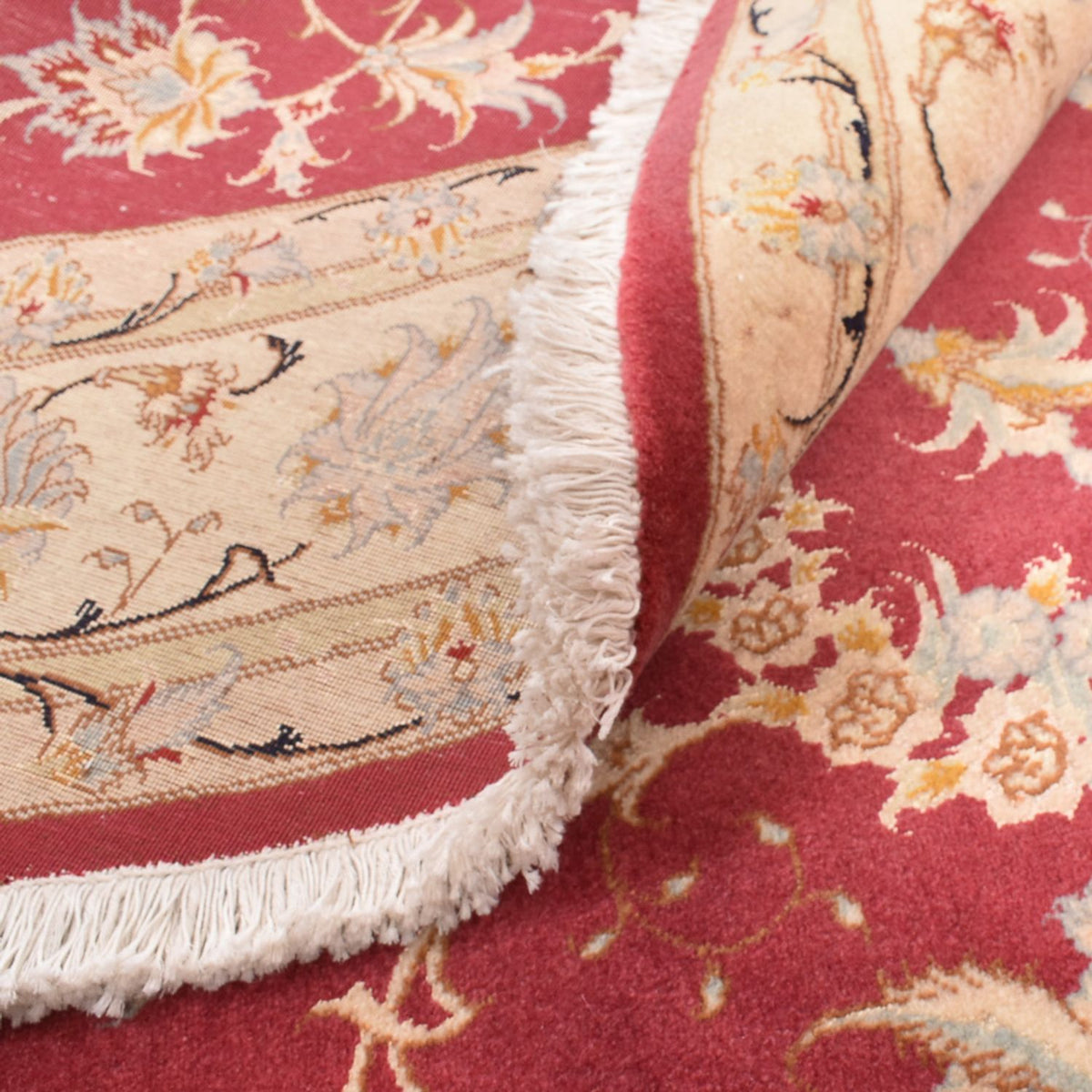 Tappeto Persero - Tabriz - Reale rotondo  - 200 x 200 cm - rosso