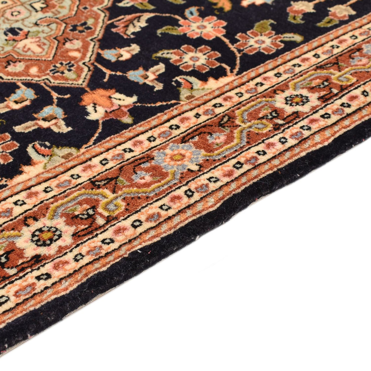 Qom Tappeto 70x105cm - Tappeto persiano - blu scuro
