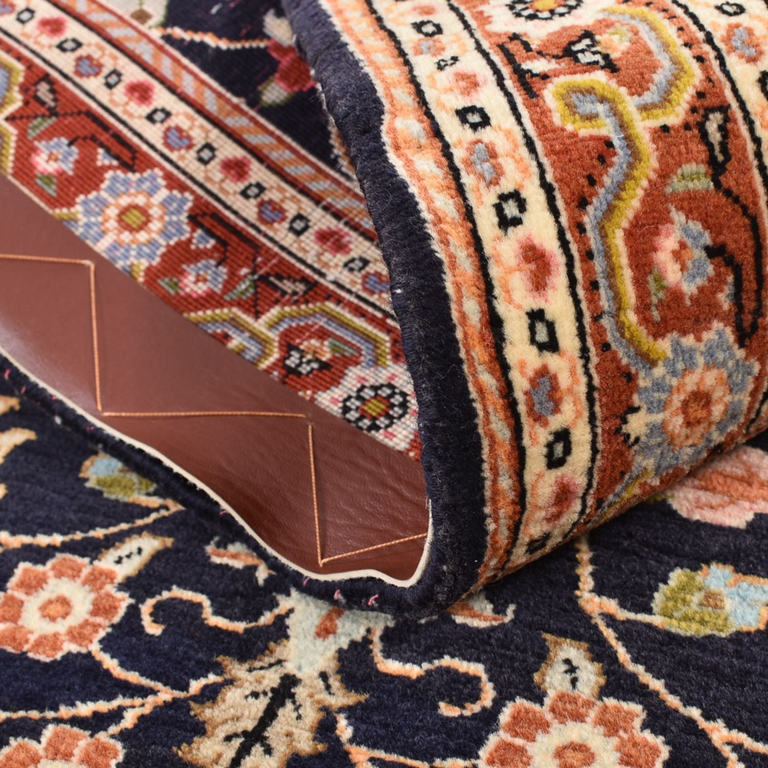 Tappeto Persero - Ghom - 105 x 70 cm - blu scuro