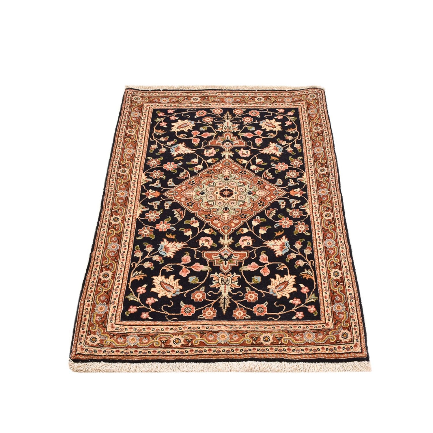 Tappeto Persero - Ghom - 105 x 70 cm - blu scuro
