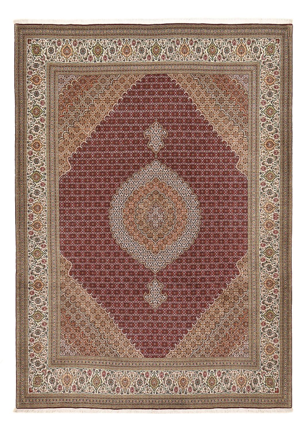 Tappeto Persero - Tabriz - Reale - 351 x 250 cm - rosso bordeaux