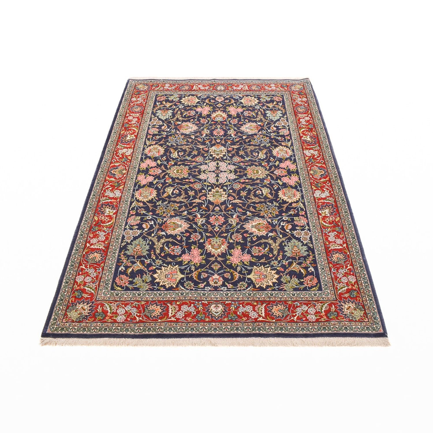 Tappeto Persero - Isfahan - Premio - 220 x 140 cm - blu scuro