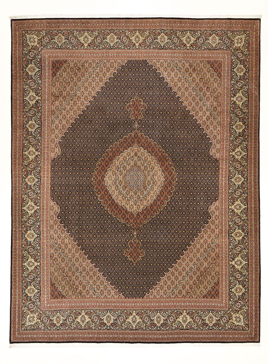 Tappeto Persero - Tabriz - Reale - 400 x 300 cm - cammello scuro