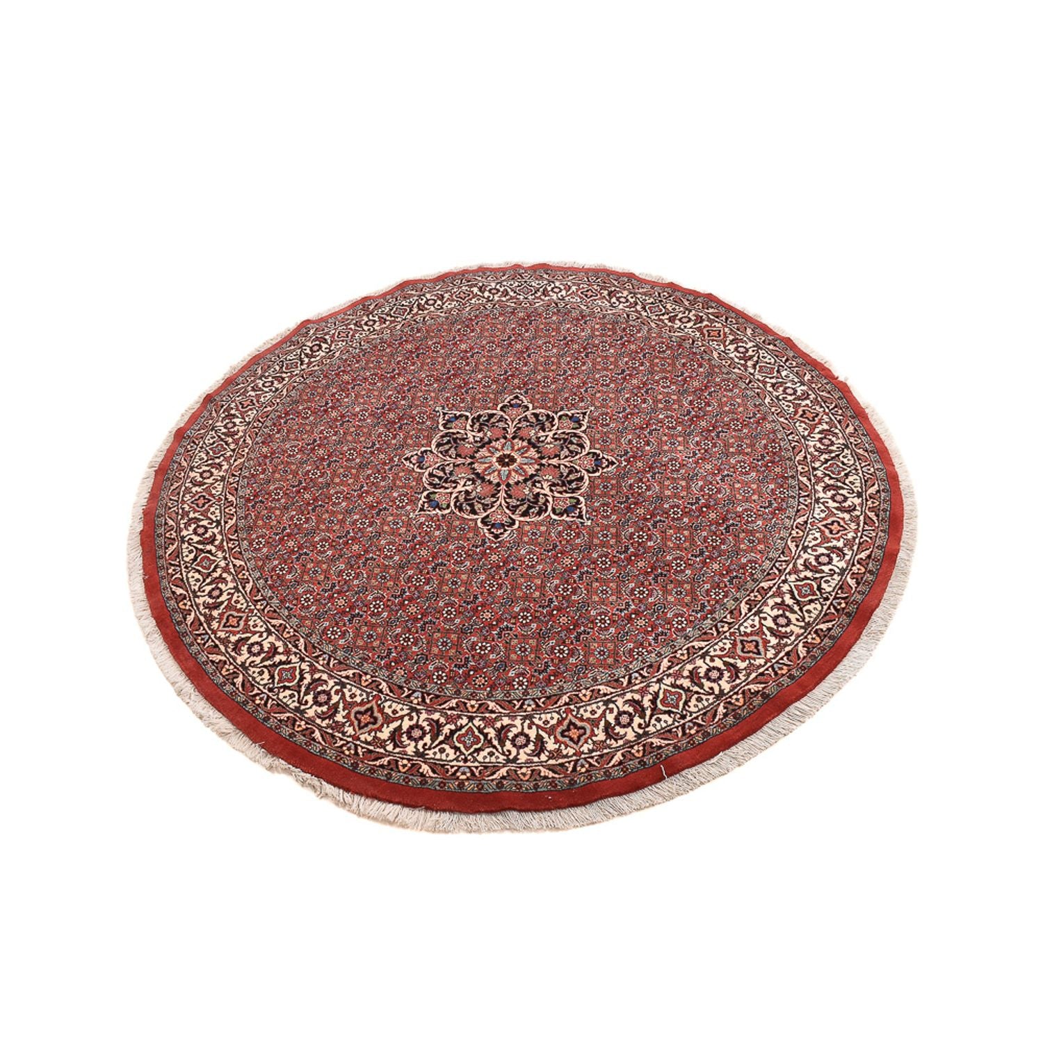 Tappeto Persero - Bidjar rotondo  - 170 x 170 cm - rosso scuro