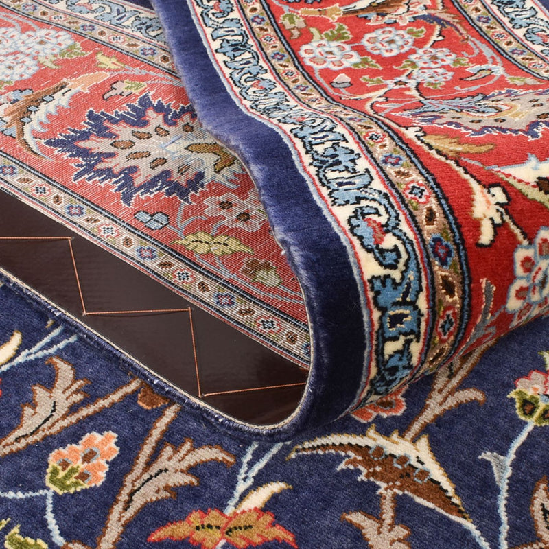 Tappeto Persero - Isfahan - Premio - 226 x 136 cm - blu scuro