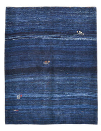 Tappeto Gabbeh - Loribaft Persero - 195 x 158 cm - blu scuro