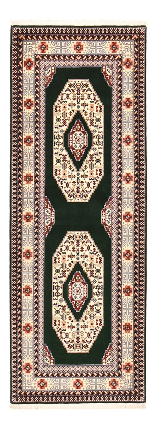 Tappeto corsia Tappeto Persero - Tabriz - Reale - 202 x 74 cm - blu scuro