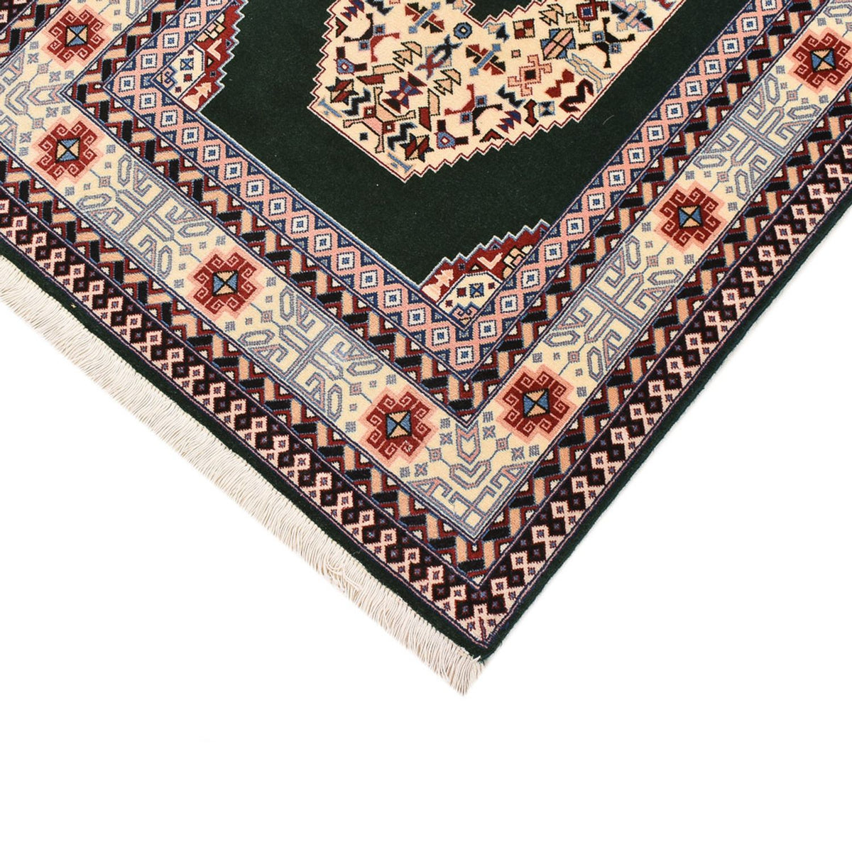 Tappeto corsia Tappeto Persero - Tabriz - Reale - 202 x 74 cm - blu scuro