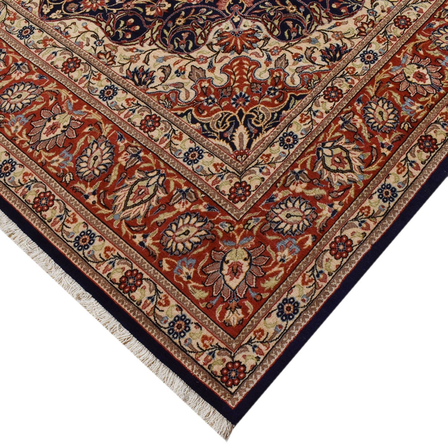Tappeto Persero - Ghom - 301 x 221 cm - blu scuro