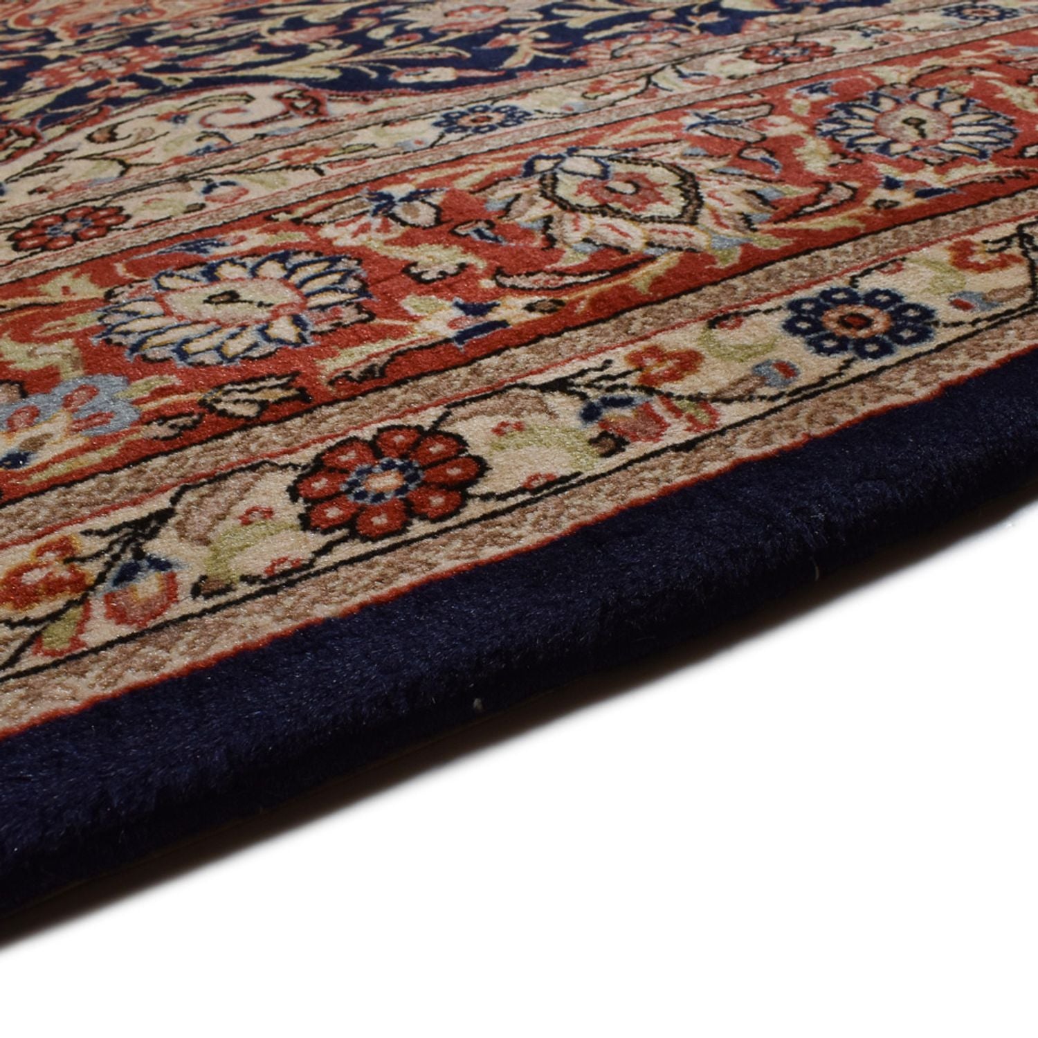 Tappeto Persero - Ghom - 301 x 221 cm - blu scuro