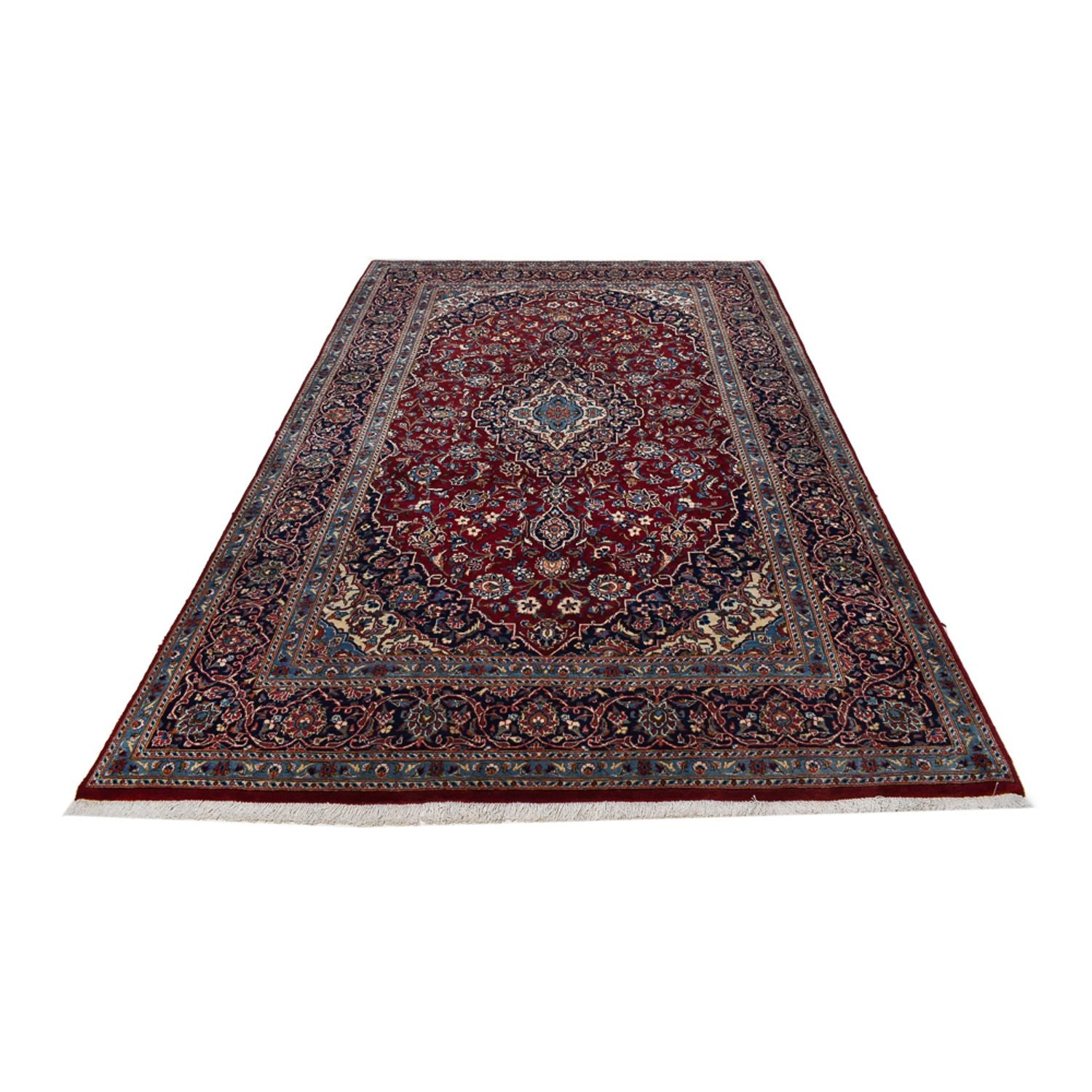 Tappeto Persero - Keshan - 314 x 198 cm - rosso scuro