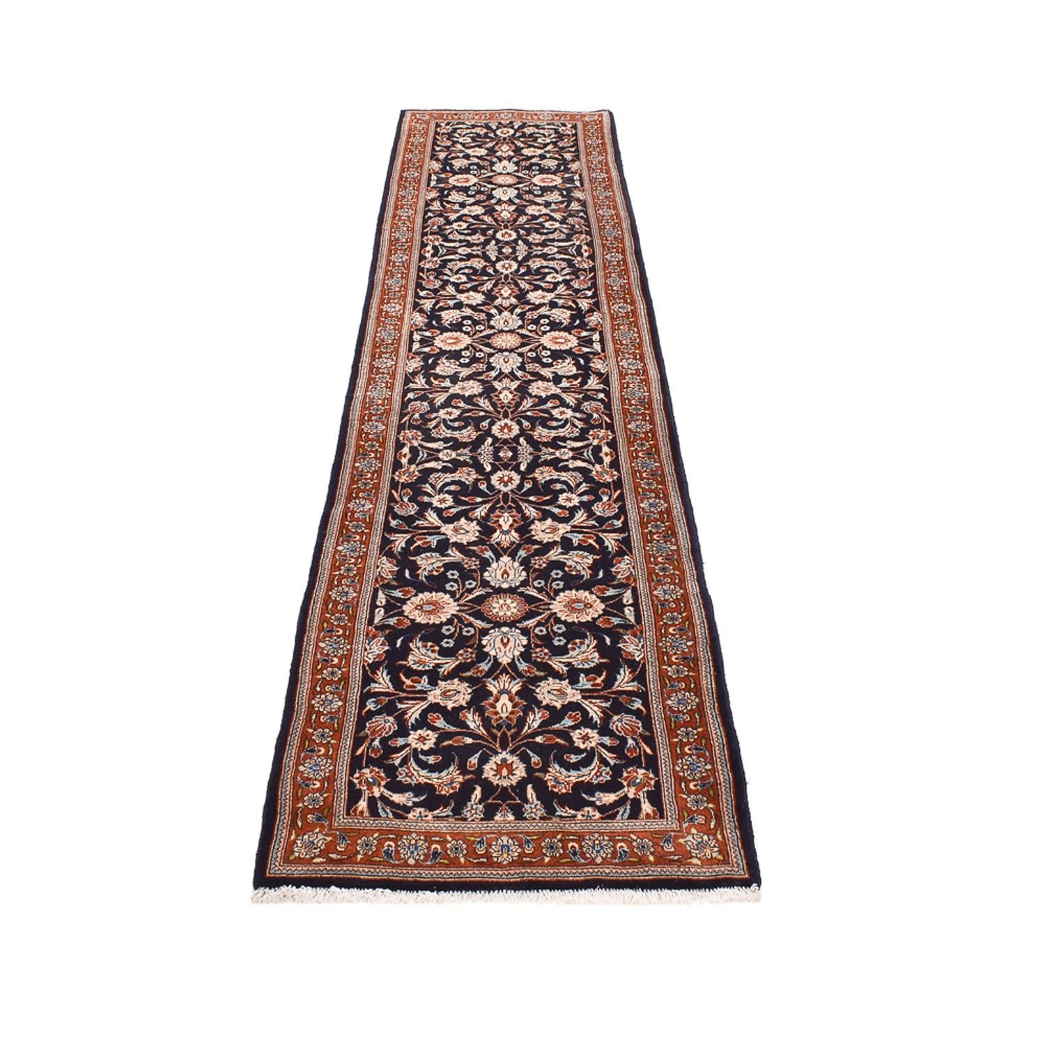 Tappeto corsia Tappeto Persero - Keshan - 338 x 78 cm - blu scuro