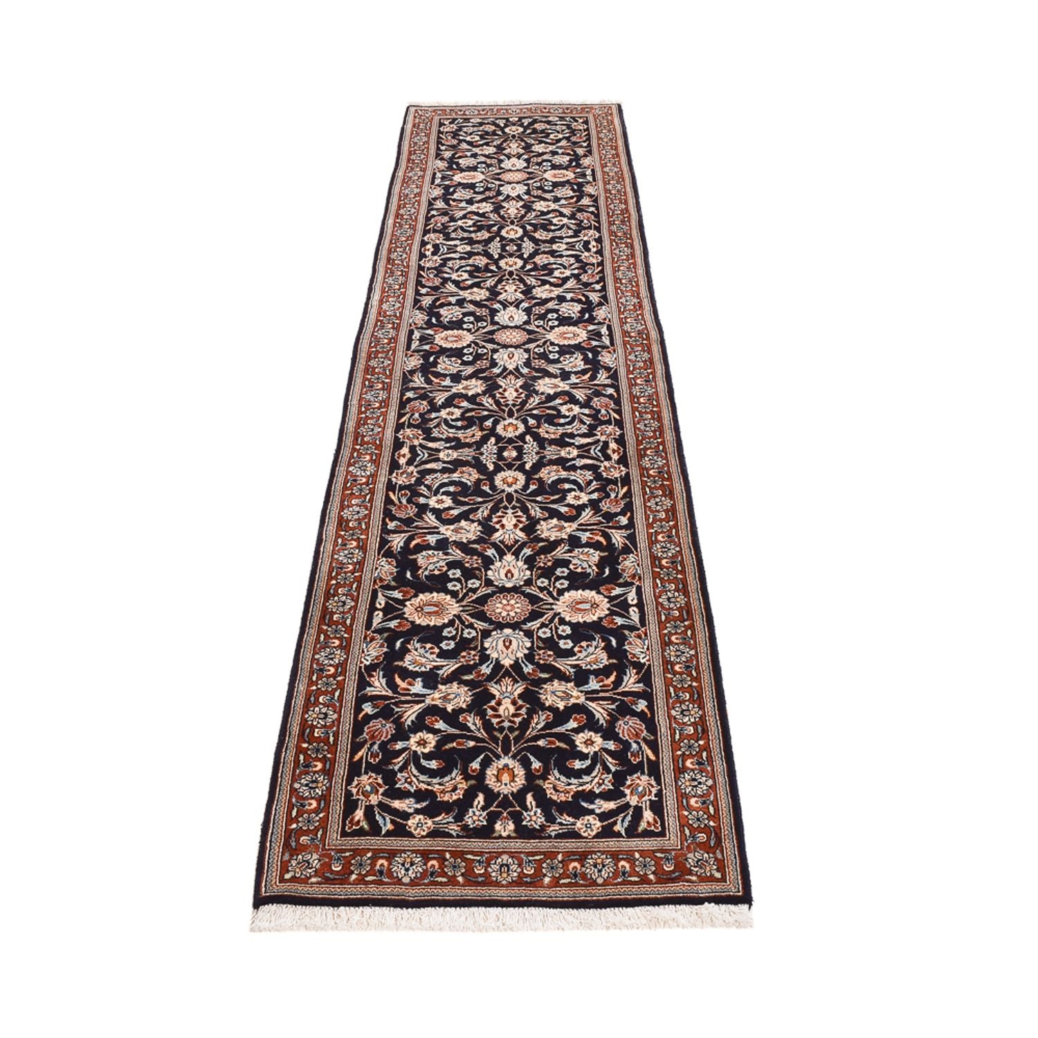 Tappeto corsia Tappeto Persero - Keshan - 338 x 75 cm - blu scuro