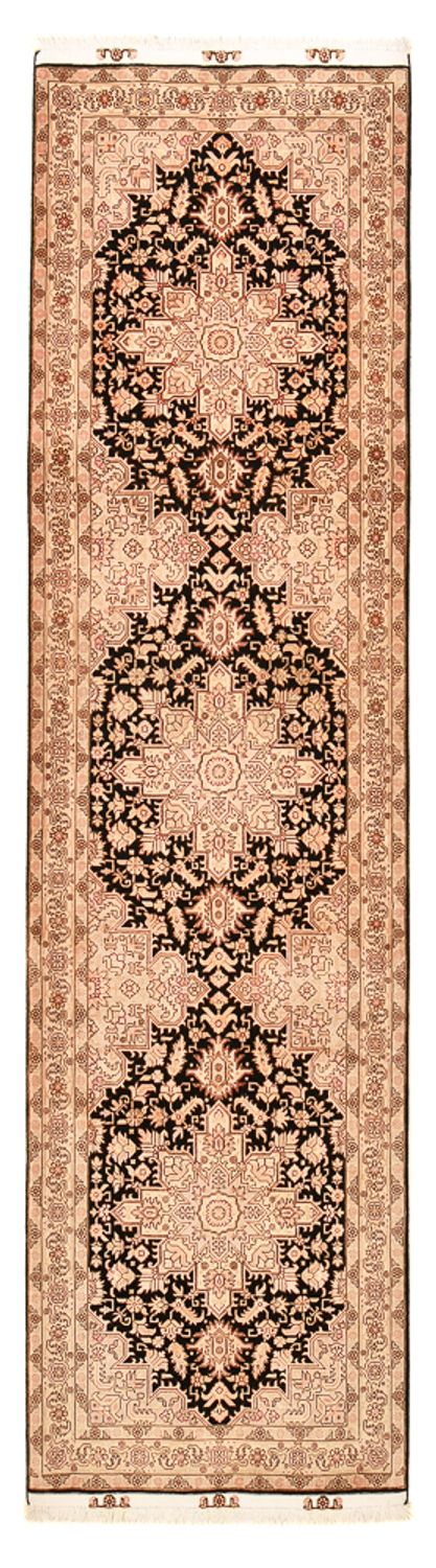 Tappeto corsia Tappeto Persero - Tabriz - Reale - 305 x 80 cm - beige chiaro