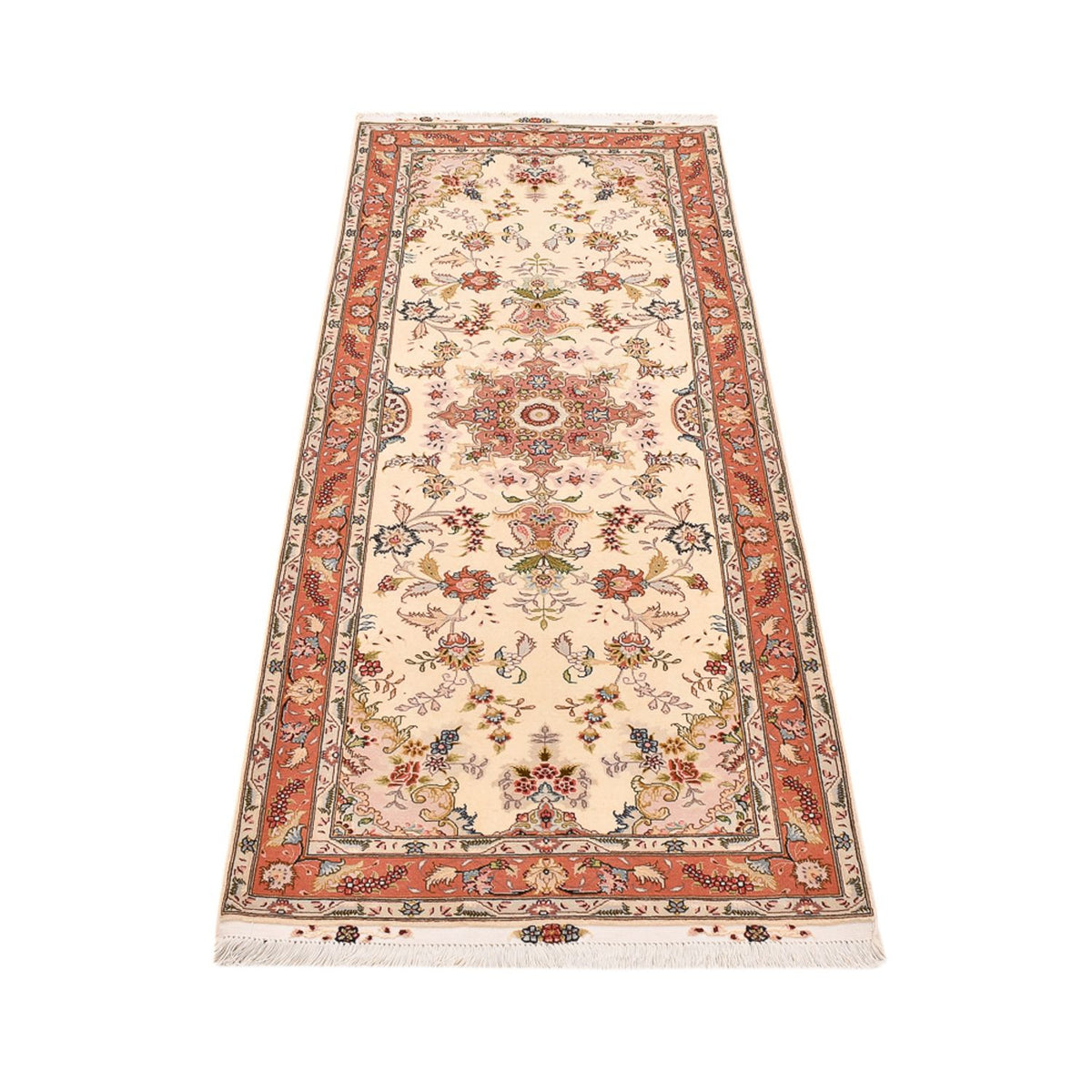 Tappeto corsia Tappeto Persero - Tabriz - Reale - 197 x 80 cm - beige