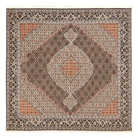 Tappeto Persero - Tabriz - Reale quadrato  - 202 x 198 cm - marrone