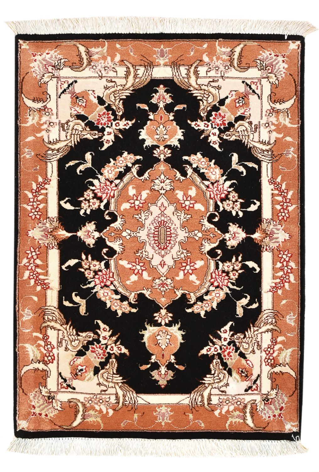 Tappeto Persero - Tabriz - Reale - 88 x 60 cm - blu scuro