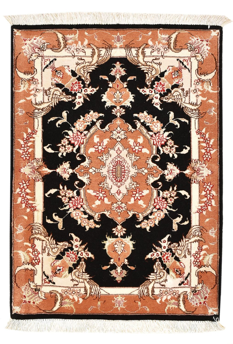 Tappeto Persero - Tabriz - Reale - 88 x 60 cm - blu scuro