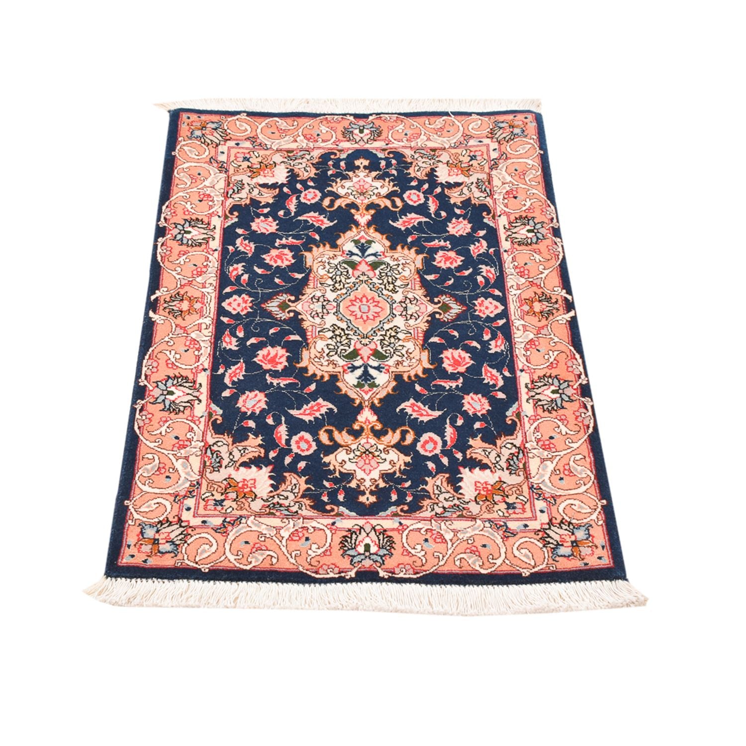 Tappeto Persero - Tabriz - Reale - 91 x 59 cm - blu scuro