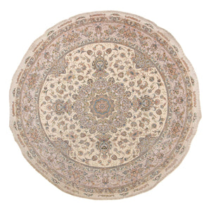 Tappeto Persero - Tabriz - Reale rotondo  - 303 x 303 cm - beige
