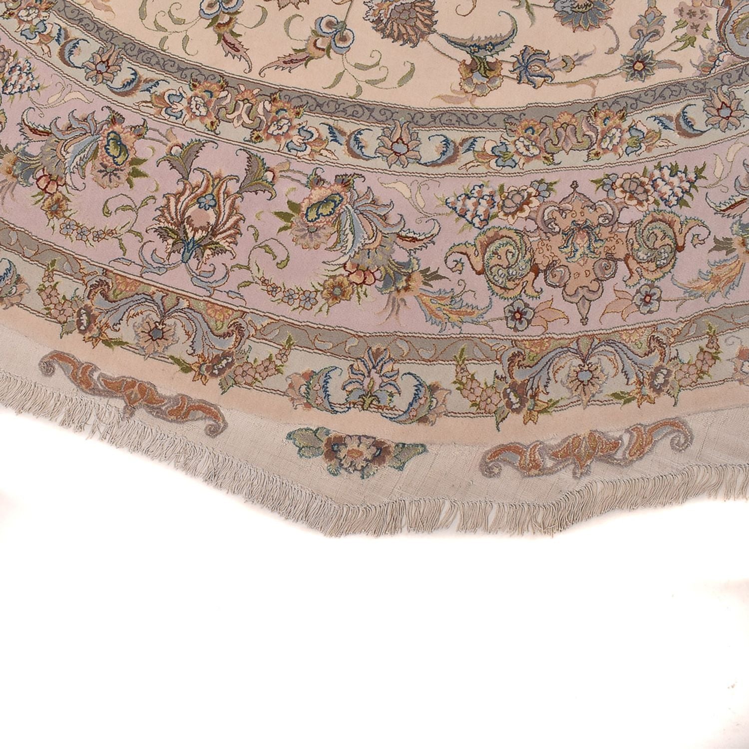 Tappeto Persero - Tabriz - Reale rotondo  - 303 x 303 cm - beige