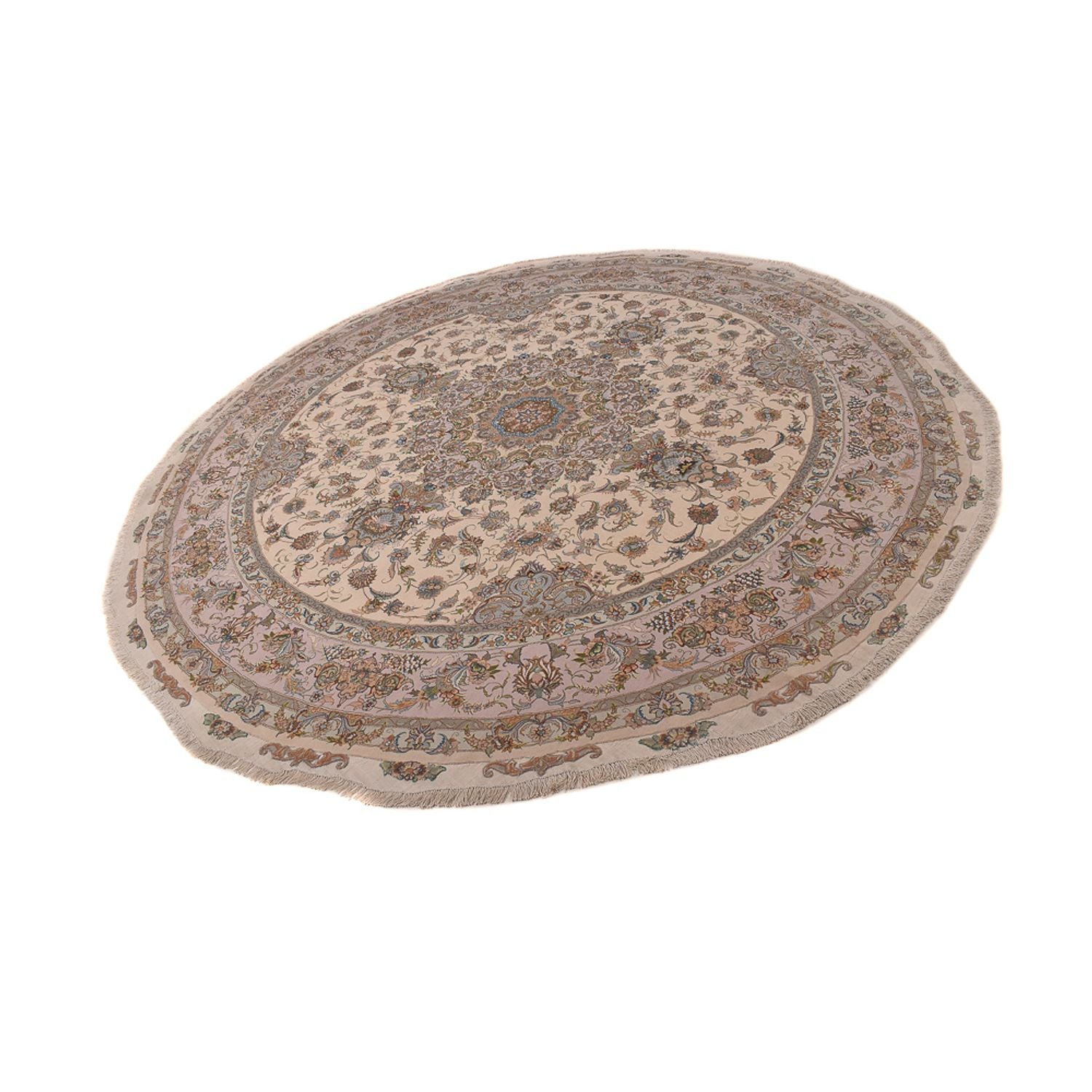 Tappeto Persero - Tabriz - Reale rotondo  - 303 x 303 cm - beige