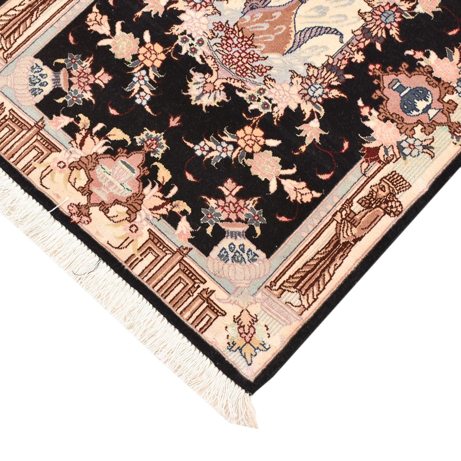 Tappeto Persero - Tabriz - Reale - 90 x 60 cm - blu scuro