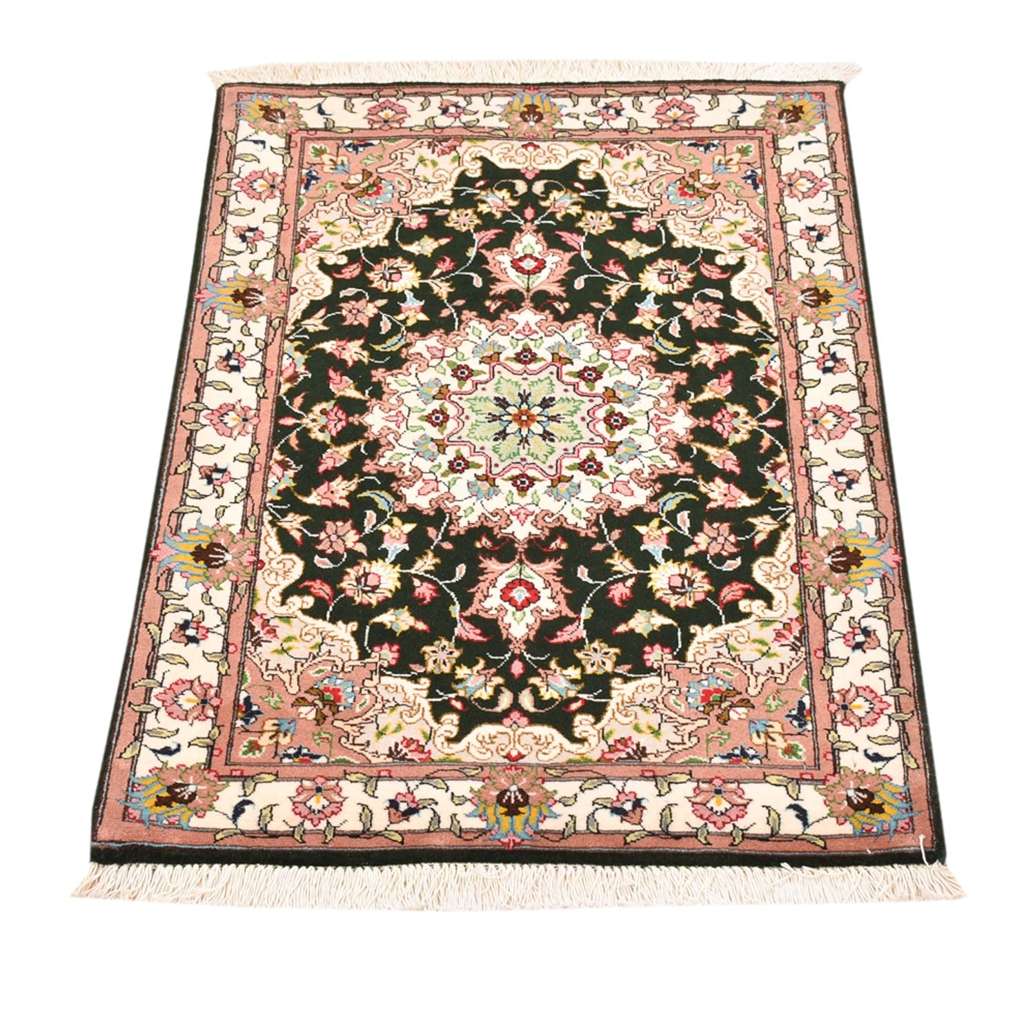 Tappeto Persero - Tabriz - Reale - 90 x 60 cm - blu scuro