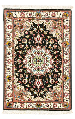 Tappeto Persero - Tabriz - Reale - 90 x 60 cm - blu scuro
